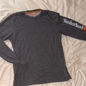 Timberland Men's Dark Gray Long Sleeve Shirt